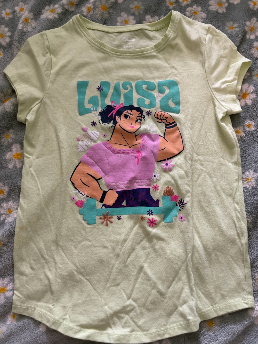Disney Luisa Graphic Tee - Light Lime & Pink